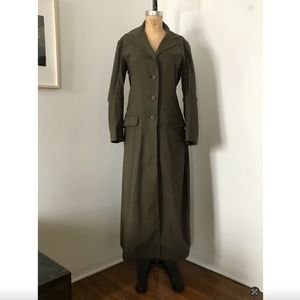 Issey Miyake Olive Green asymmetric twist Coat